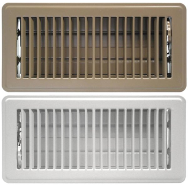 Greystone Greystone ABFRBR412 4 x 12 in. Floor Register with Louvered Design; Brown ABFRBR412